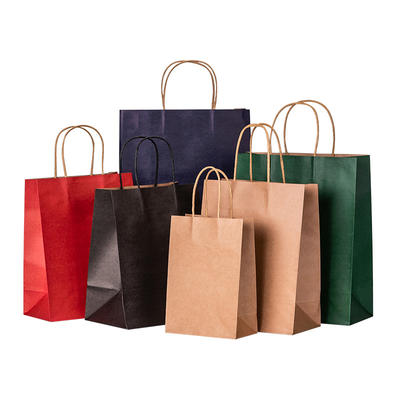 Wholesale Custom Print Color Shopping Kraft Paper Bag