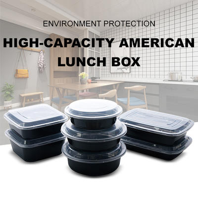 Black Disposable Takeaway Lunch Box