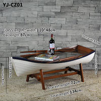 Boat type tea table